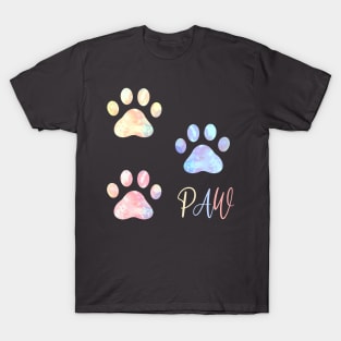 Watercolor Paw Prints T-Shirt